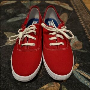 Keds Red Canvas Shoes 7.5